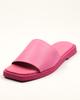 Шлепанцы с квадратным носом 9554 36 розовые кожа