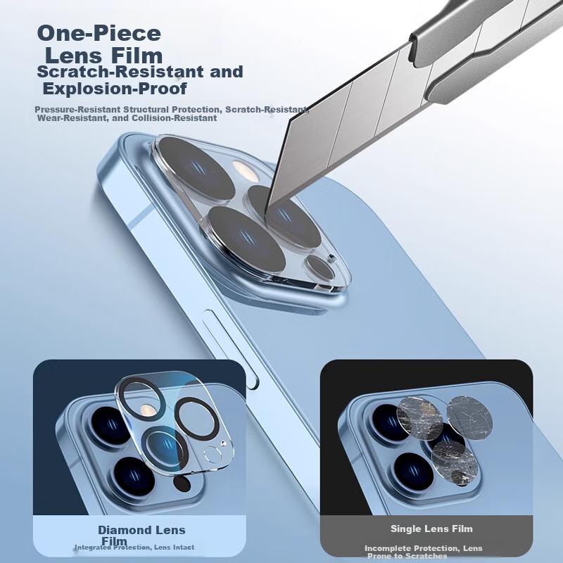 One-Piece Transparent Lens Protector for Apple IPhone 16 Pro/16 Pro Max, ReCamera Alignment, Quick Installation, Wear-Resistant, Scratch-Resistant