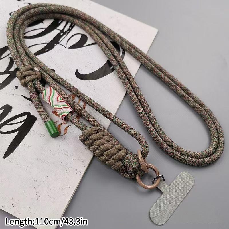 Woven Phone Lanyard Outdoor Mountaineering Mobile Phone Hanging Strap Anti Loss Lanyards Neck Strap for Girl Keychain Chain Rope