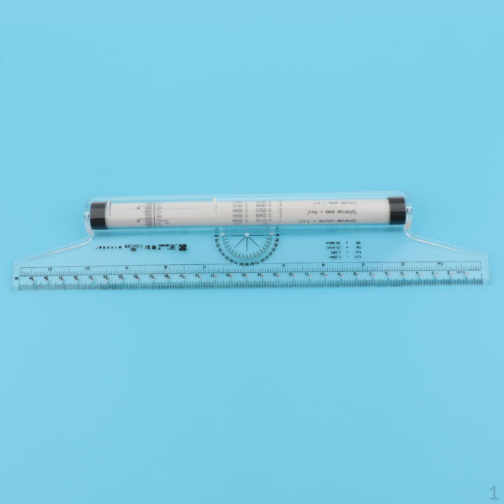 Прозрачная белая универсальная линейка для параллельного рисования в дюймах и сантиметрах