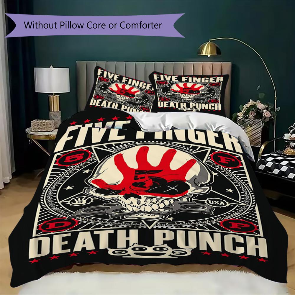 Colorful Five Finger Death Pattern Bedding,Quilt Set Quilt Cover Pillowcase Home Birthday Gift (1*duvet cover+2*pillowcase,without core)ZSJT0917145
