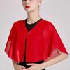 Women's Summer Chiffon Shawl with Camisole Dress and Lightweight French Style Cardigan Cover-Up