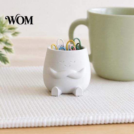 Plants Container 3D Printed Face Planter Pot, Decorative Flowerpot for Indoor Outdoor, Desktop Pot Cactus Succulents Home Balcony Garden