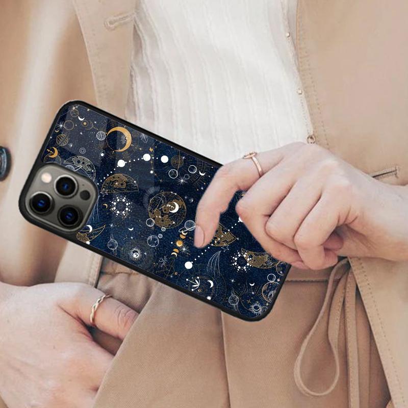 Магнитный чехол для телефона «Небесное Солнце и Луна» для APPLE iPhone 17 Air 16 14 13 12 Pro Max 15 Plus Беспроводная зарядка MagSafe Чехол