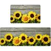 Kitchen Floor Mat Sunflower Honey Wood Grain Laundry Room Washable Mat HOME Decor Hallway Nonslip Rug Bedside Rug Doormat Gift
