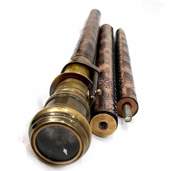 Викторианская трость Телескоп Компас На Верхней Подзорной Трубе Ручка