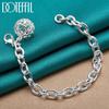 925 Sterling Silver Ball Pendant Bracelet Wedding Jewelry