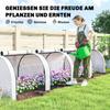 395 x 100 cm Low Tunnel Greenhouse - White