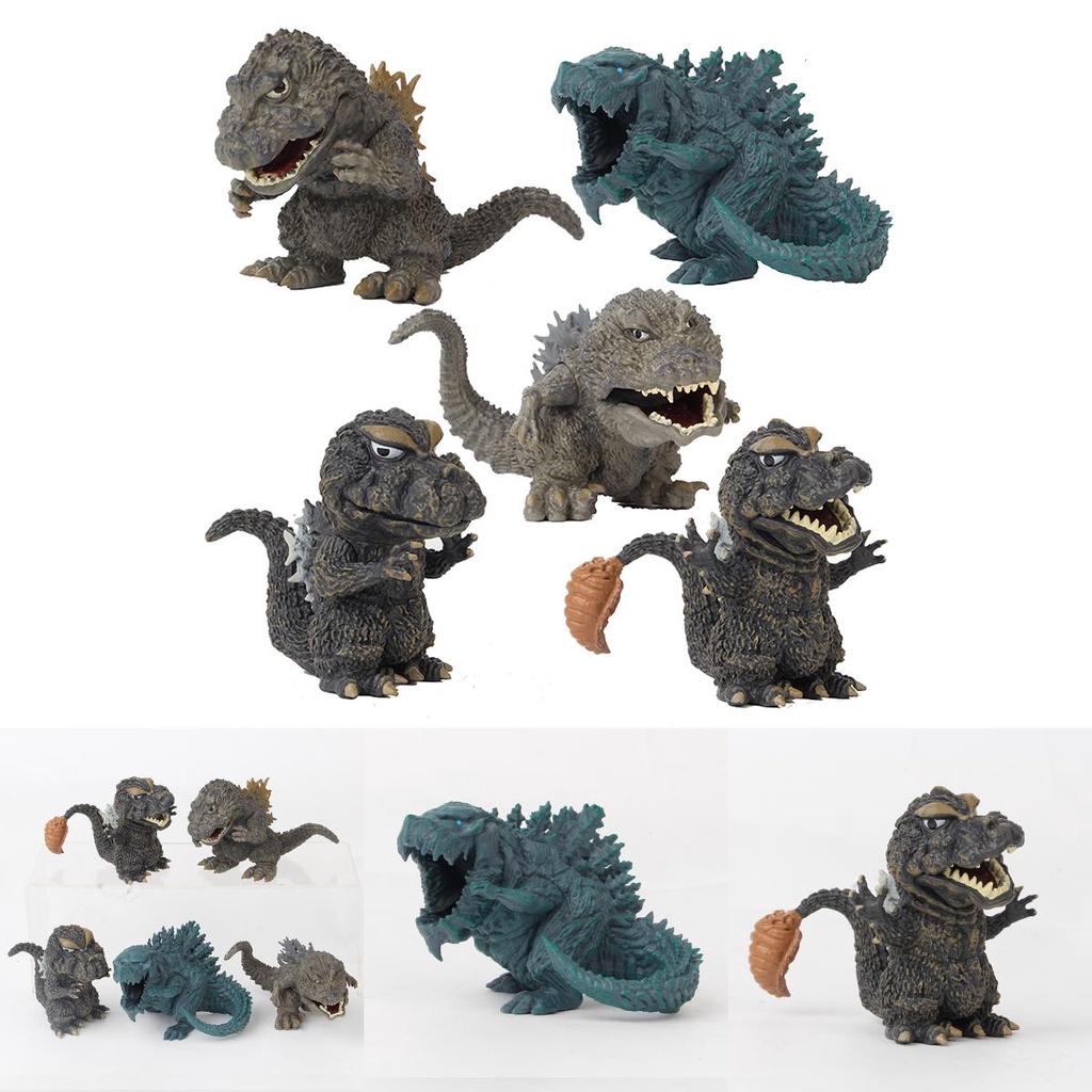Новое поступление Набор кукол-монстров Годзиллы из 5 мини-фигурок для детей Рождественские подарки