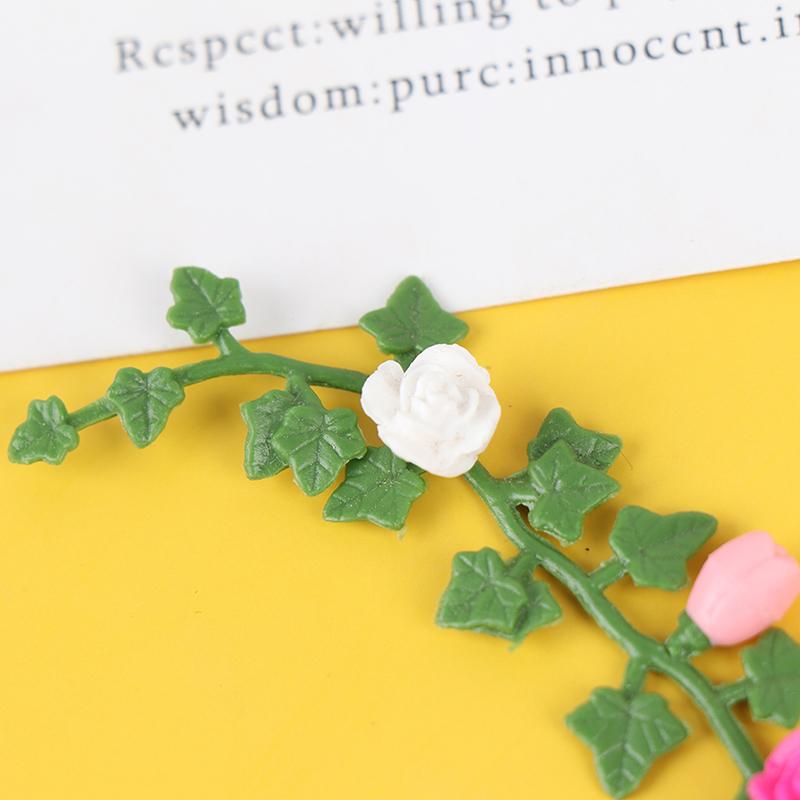 1:12 Миниатюрный кукольный домик, модель цветка из ротанга, садовые украшения, аксессуары