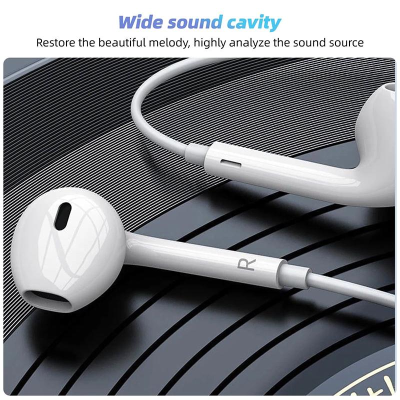 Type C Headphones Wired Earbuds For Xiaomi Redmi Poco Oneplus OPPO Huawei Honor Samsung Earphones 3.5mm Laptops Tablet Headset