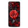 Красивый чехол для телефона с цветами красной розы Для Samsung Galaxy S24 S23 S22 S20 Ultra S21 FE 5G S10 S9 Plus S10E S8 Мягкий силиконовый чехол