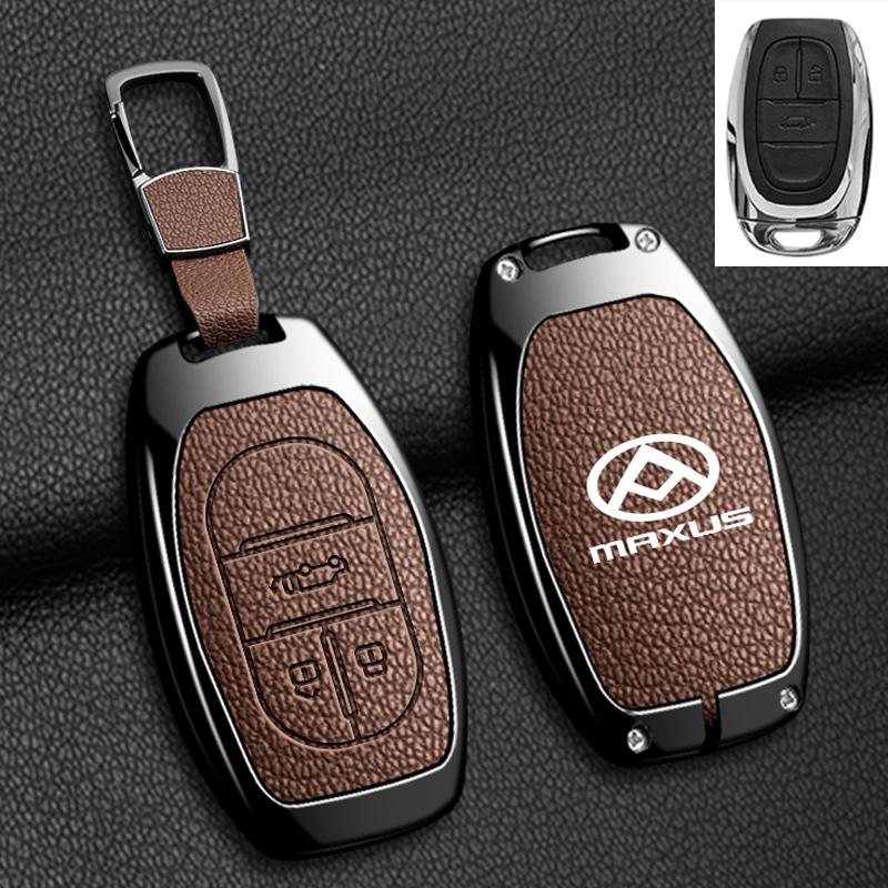 Zinc Alloy Leather Car Key Case Cover For Maxus G50 Plus D60 G10 G20 RV V90 T60 T70 EUNIQ5 Auto Key Shell Keychain Accessories