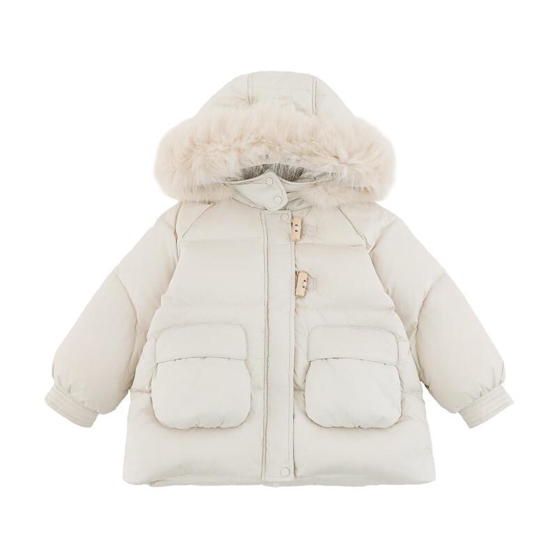 Yoyou Girls' Утепленная зимняя куртка с отстегивающимся меховым воротником