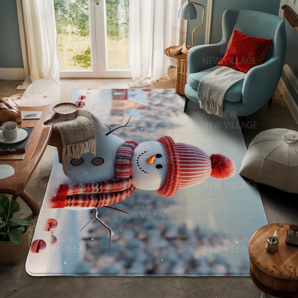 Ковер у входа в дом Домашний коврик у двери Гостиная Ванная Комната Ноги ванная комната Нескользящие коврики с водопоглощением для ванной Счастливого Рождества зима