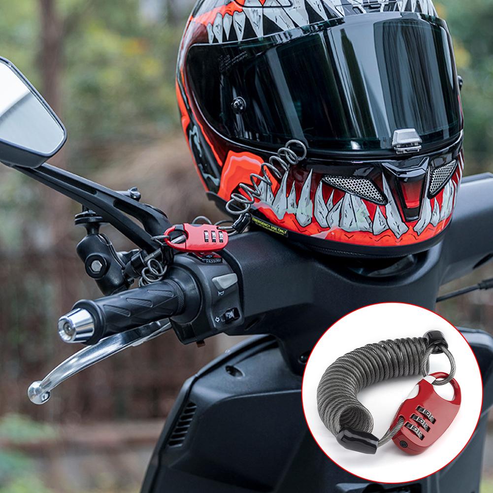 Замок для мотоциклетного шлема, мини-замок для велосипеда, велосипедный замок, сверхлегкий 3-значный замок с паролем, велосипедный противоугонный замок для мотоцикла