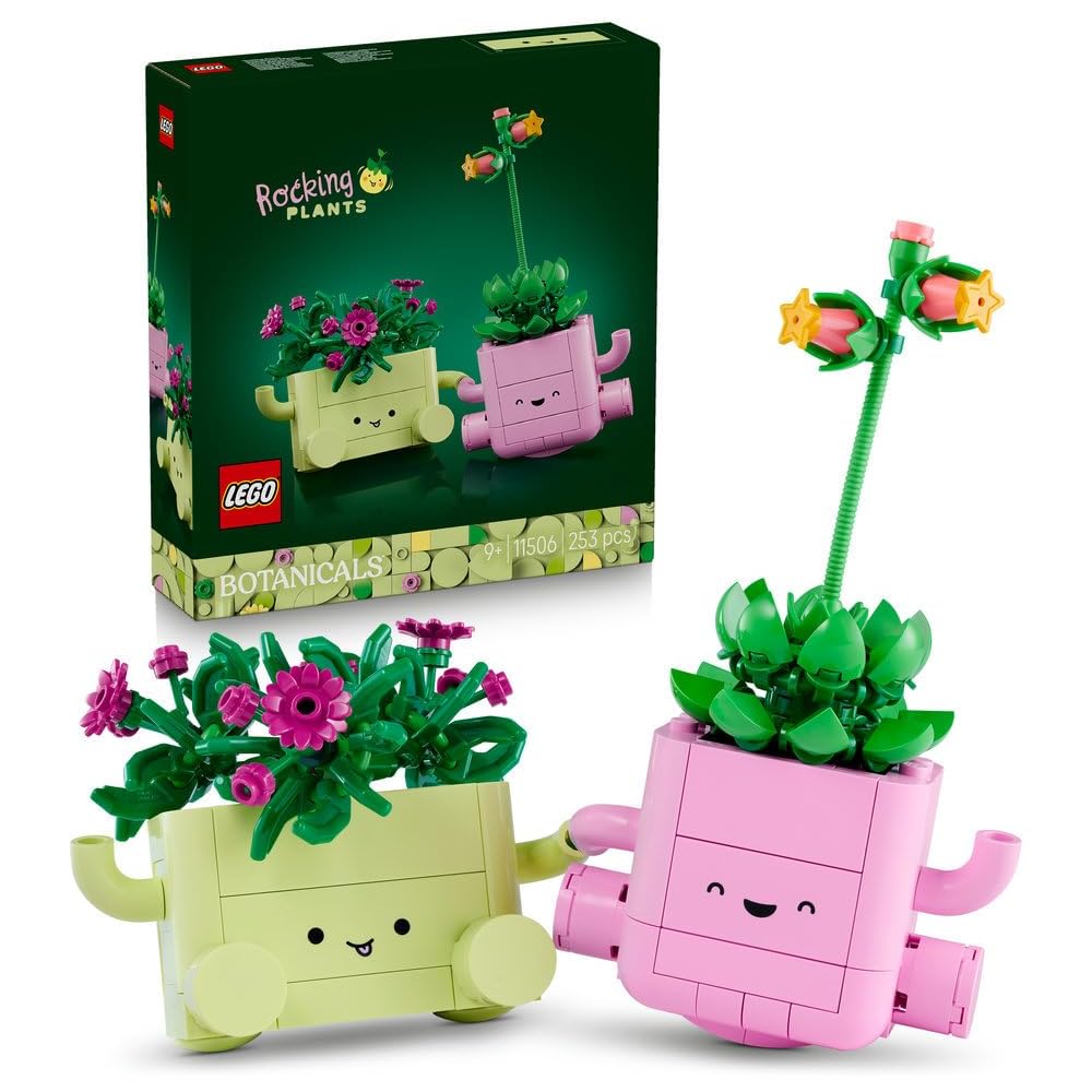 LEGO Botanical Rocking Plants Toy for Kids 9-11 Years Old Indoor Decoration Greenery Block Set 11506
