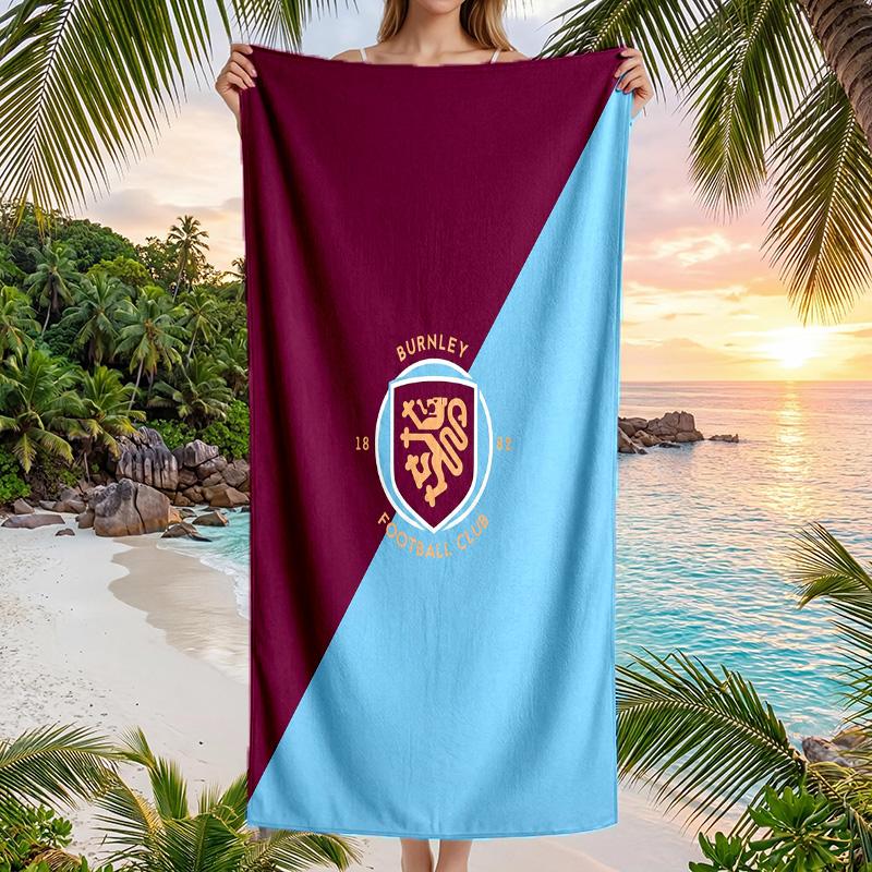 Пляжное полотенце Burnley Football Мягкое из микрофибры Летнее полотенце Быстросохнущее Впитывающее полотенце для пляжа Бассейна Путешествий