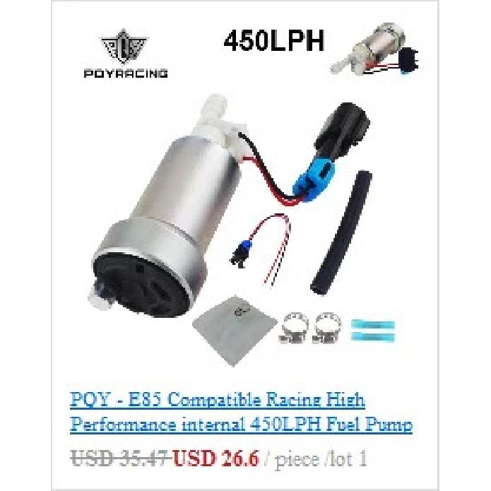 PQY - TOP QUALITY External Fuel Pump 044 OEM:0580 254 044 Poulor 300lph come with PQY pack PQY-FPB044