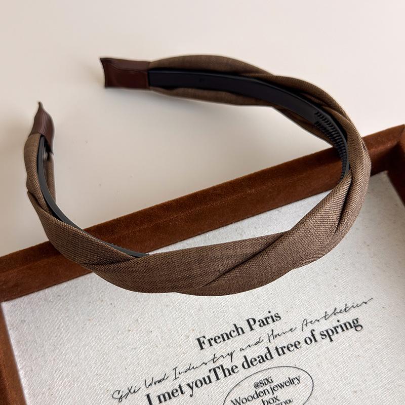 Однотонная тканевая повязка на голову для женщин, девочек, милая элегантная повязка, простой обруч для волос, повязка на голову, украшение для волос, модные аксессуары