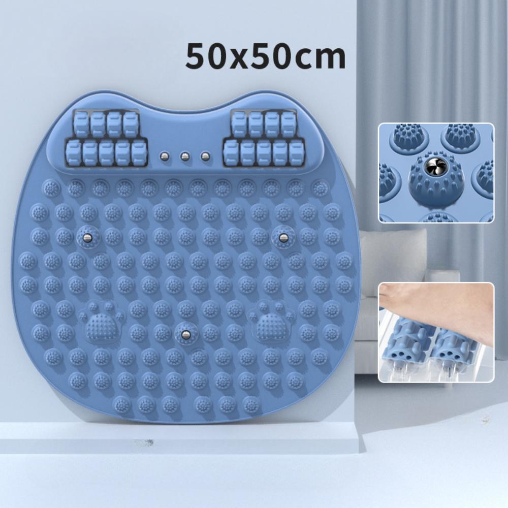 Доска для пальцевого давления с роликовым массажным ковриком для ног для домашнего использования, массажер для акупрессуры ног с функцией меридиана и педали