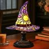 Лампа в виде шляпы ведьмы, светодиодный ночник, мягкое свечение, питание от батареек, светящийся на Хэллоуин, шляпа ведьмы, готический ночник, декор