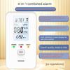 2026 New Model 5-in-1 Plug-In Gas Smoke Co Carbon Monoxide Alarm with Temperature and Humidity Detection for Home Use