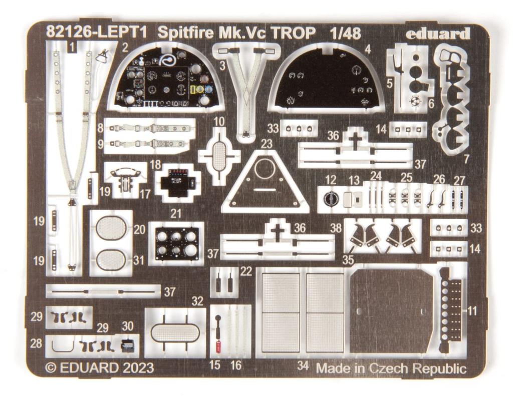 Eduard 1/48 Profipack Royal Air Force Spitfire Mk.5c Troop Plastic Model Kit EDU82126