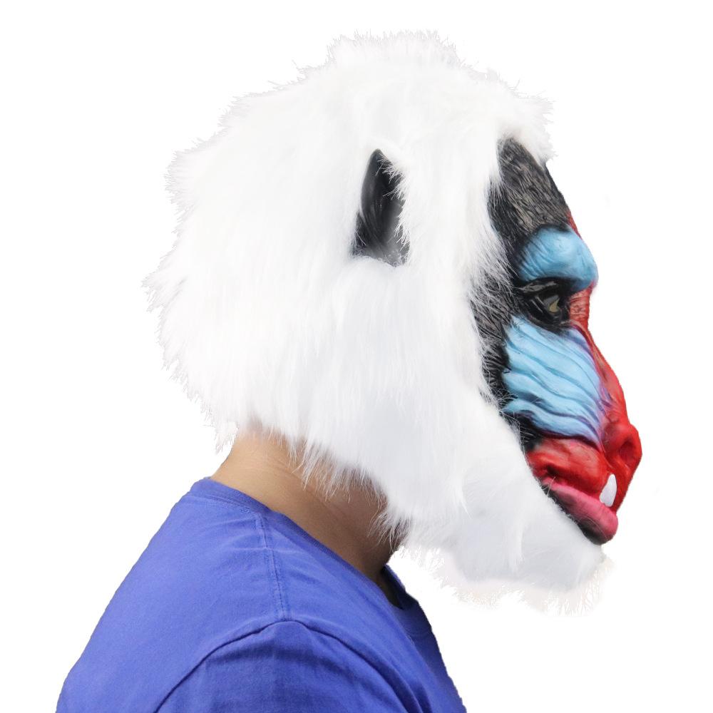 Red-faced baboon latex monkey gorilla headgear Halloween scary animal monkey mask baboon mask