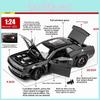 Сплавной коллекционный модель спортивного автомобиля Dodge Challenger Srt Hellcat для детей с инерционным управлением и открывающимися дверями