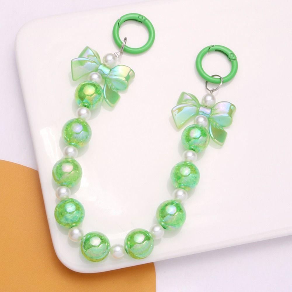 Градиентный кулон-бантик Акриловый шнурок для телефона DIY Цепочка из бусин-взрывов Брелок Аксессуары для сумки