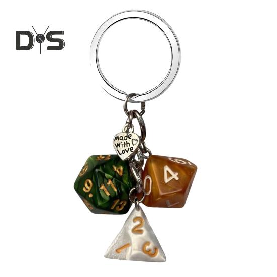 Keychain Pendant Dice Charm Lightweight Portable Acrylic Keychain Phone Bag Keyring Smooth Surface Keychain