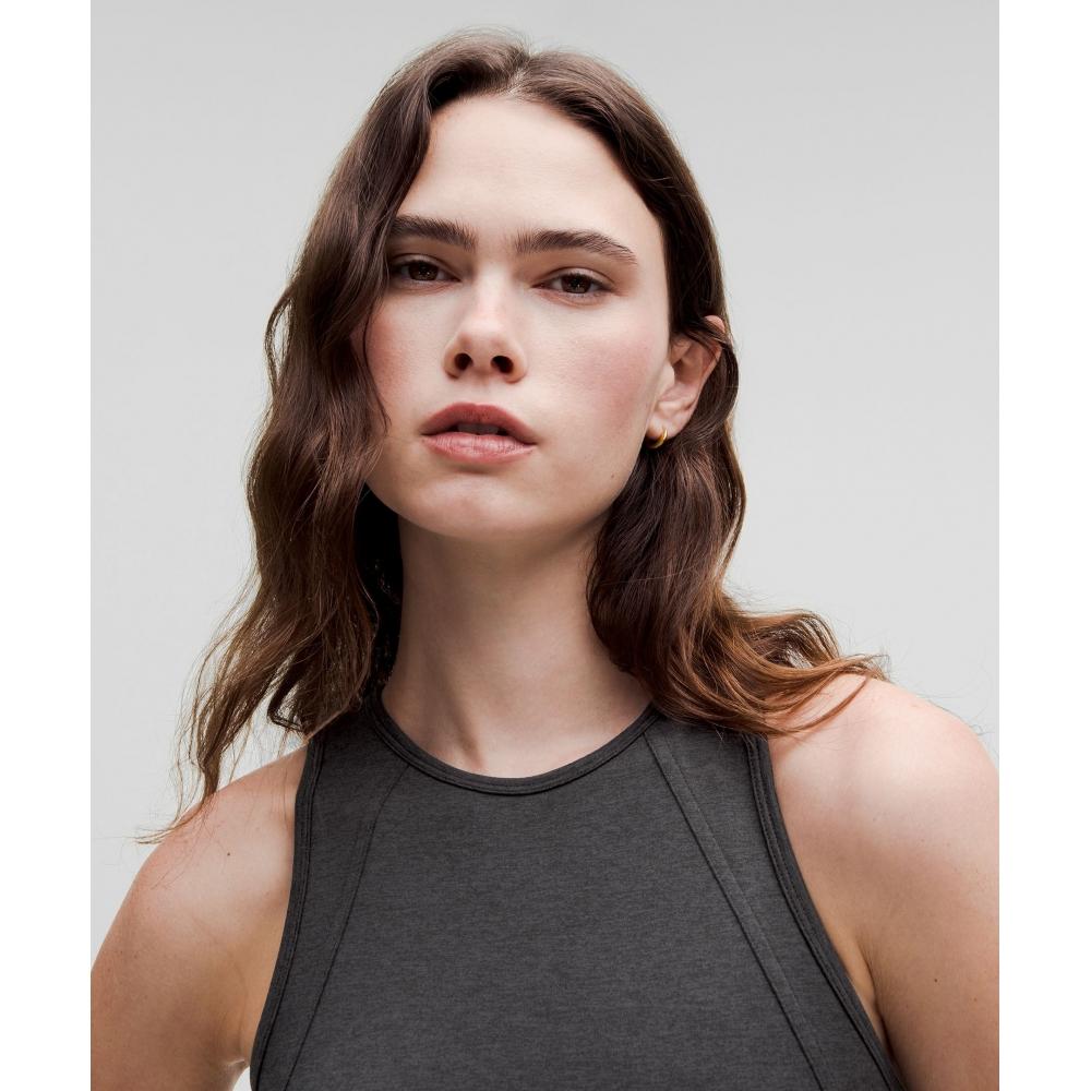 Lululemon Мягкий замшевый укороченный топ с круглым вырезом Черный Черный