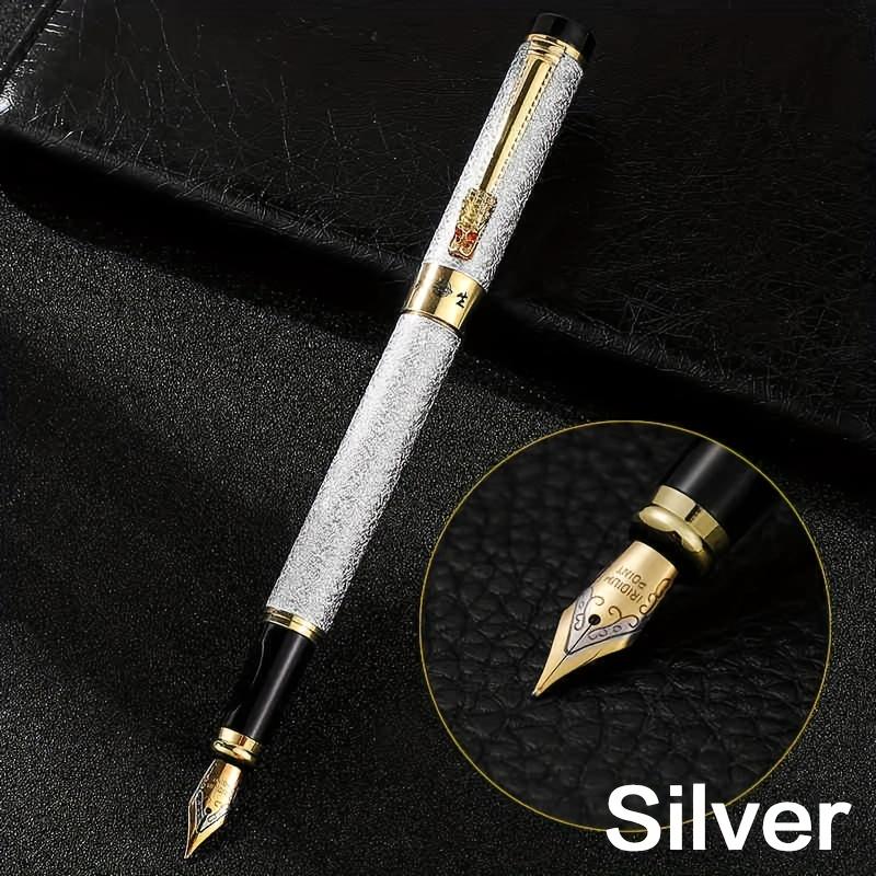 STONEGO Luxury Dragon Crystal Diamond Ink Fountain Pen Office Business Men Siganture Metal PenGood product
