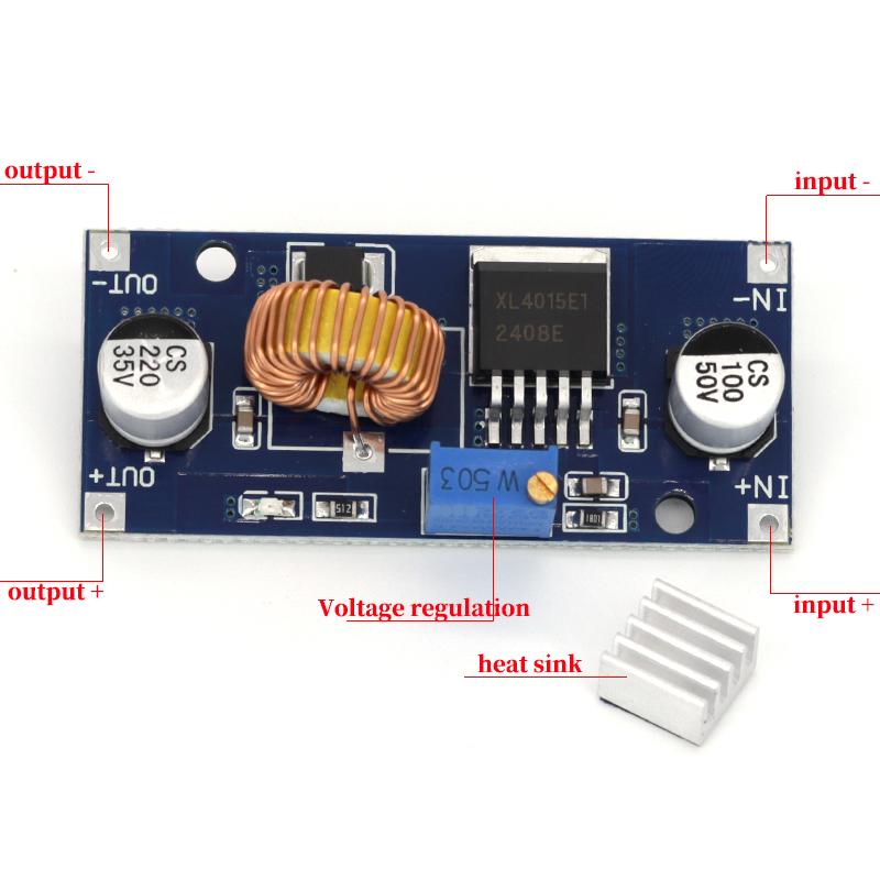 CC/CV Adjustable Max 5A Step Down Buck Charging Board XL4015 Lithium Battery Charger Converter Module DC-DC 0.8-30V To 5-32V