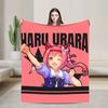 Haru urara Warm Soft Blanket  Girls Boys Plush Throw Blanket Print Bedroom Flannel Bedspread Sofa Bed Cover
