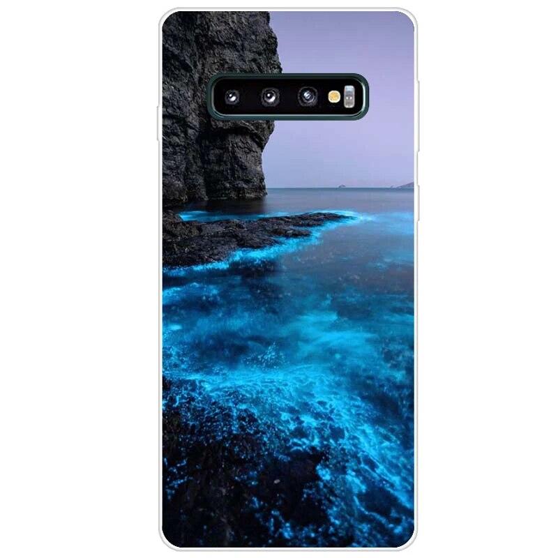 Новейший чехол из ТПУ с принтом для Samsung Galaxy S10 S10 + чехол для телефона Samsung S10 Plus S10e, задняя крышка, бампер Fundas Coque