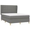 3128526 vidaXL Divan Bed with Mattress Dark Grey 140x200cm Fabric