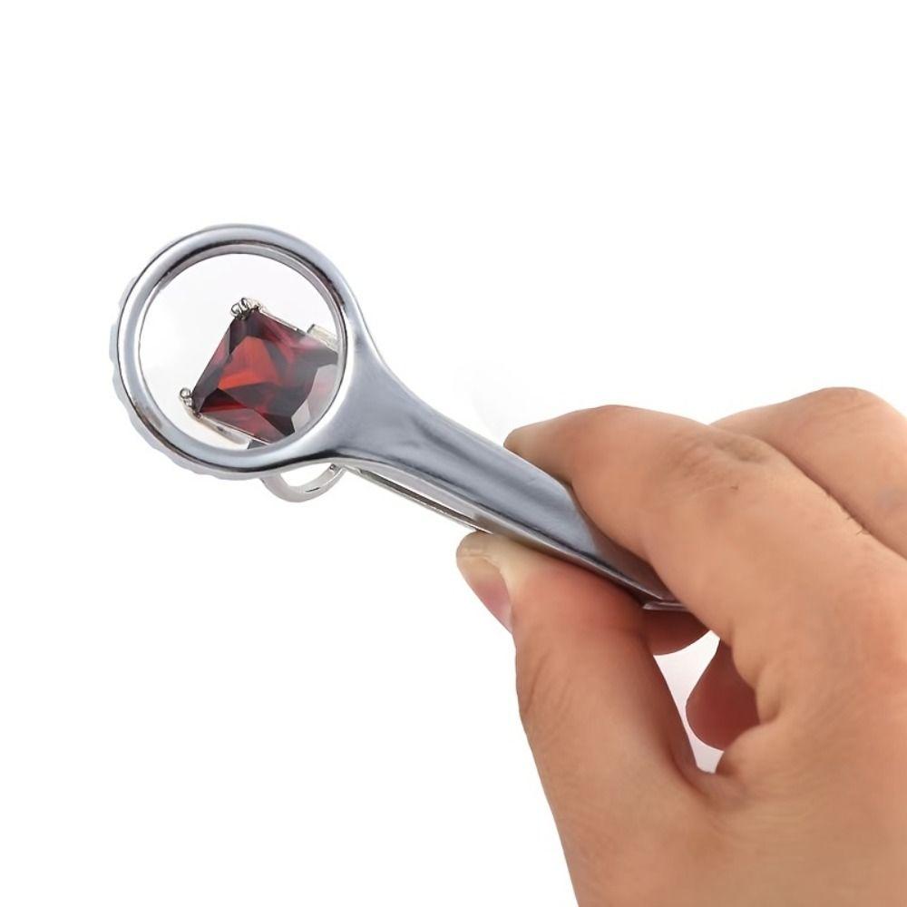 Handheld Stainless Steel Tweezer Multifunctional Repairing Loupe Tool Portable Repair Tool  Women