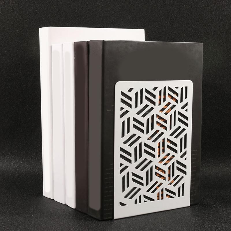 1 пара Практичных книгодержателей Полый держатель для книг Металлические подставки для книг Простые декоративные книгодержатели для студентов