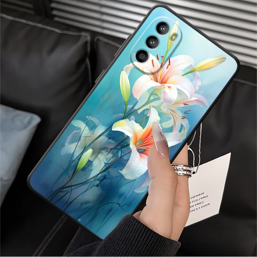 Чехол для Motorola Moto G50 G53 G30 G60s G51 G73 G52 Edge 20 Pro 30 Lite G71 G32 G22 Edge40 Чехол для телефона Простой Цветок