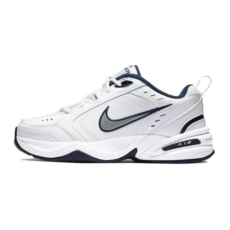 Nike Air Monarch 4 ПУ Кожа Увеличивающие Рост Увеличивающие Рост Низкие Кроссовки Массивные Кроссовки Унисекс Синий Белый 415445-102(TeamS-QD)
