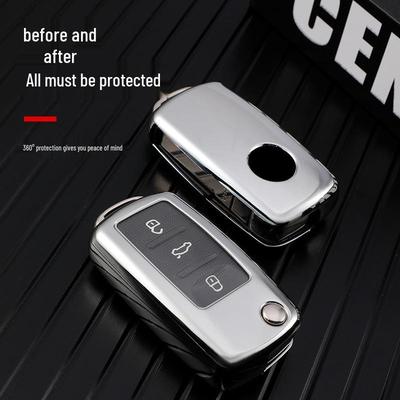 Подходит для VW Bora, Sagitar, Lavida, Jetta, Passat, POLO, Tiguan и Golf Чехол-накладка для ключа