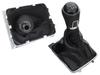 VW Passat B7 10-15 BLACK gear shift knob + gaiter with CHROME frame 6 SPEED