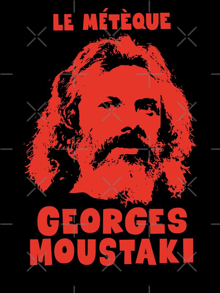 édith Piaf Le Métèque - Georges Moustaki Illustration Oversized T-Shirt