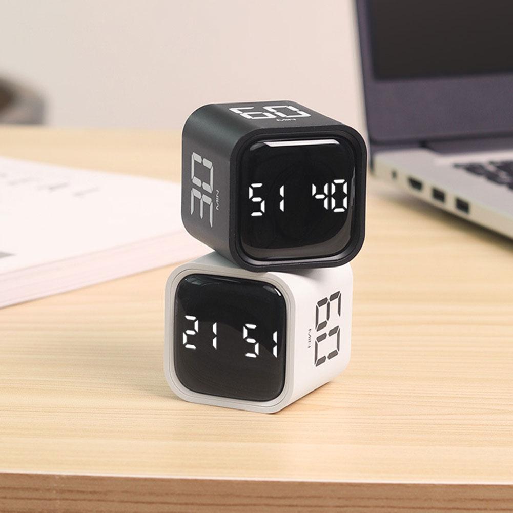 Производительность Куб Таймер Датчик гравитации Переворачивающийся светодиодный дисплей 4 предустановленных времени Часы Двойные режимы Обратный отсчет Кулинарное исследование Цифровой таймер