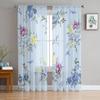 Flower Bird Leaf Sheer Curtains For Living Room Bedroom Kids Room Tulle Window Treatment Drapes