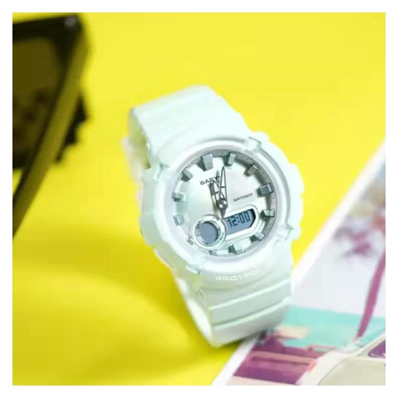 Casio BABY-G Спортивная серия Наружные виды спорта Классический тренд Кварцевый механизм Ремешок из смолы Японские и корейские часы Женские часы Зеленый циферблат BGA-280-3APR