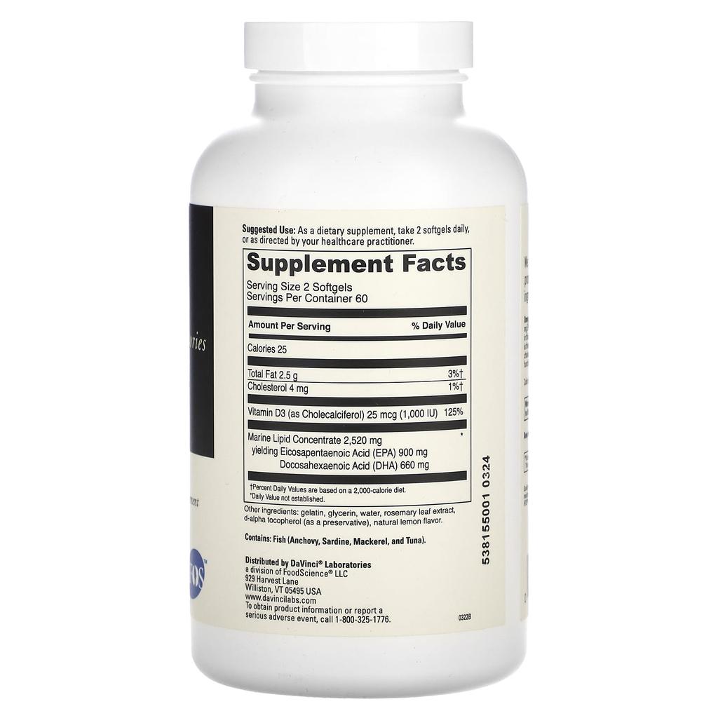 Omega 3 Hp-D, 120 Softgels