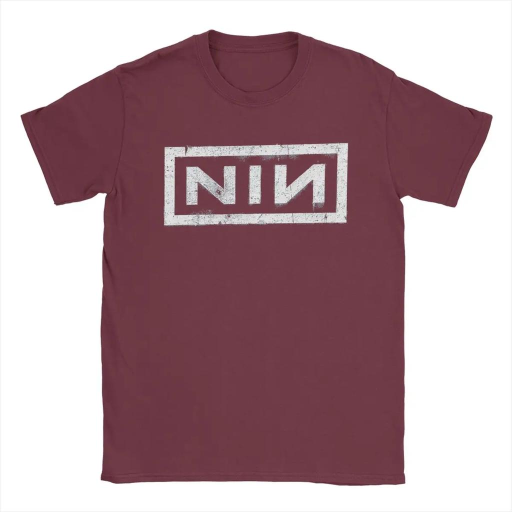 Футболка NIN Retro Logo Nine Inch Nails, мужская модная хлопковая футболка с круглым вырезом и коротким рукавом, идея для подарка, одежда